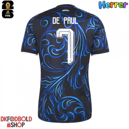 Argentina Rodrigo De Paul #7 Udebanetrøje VM 2026 Kort ærmer